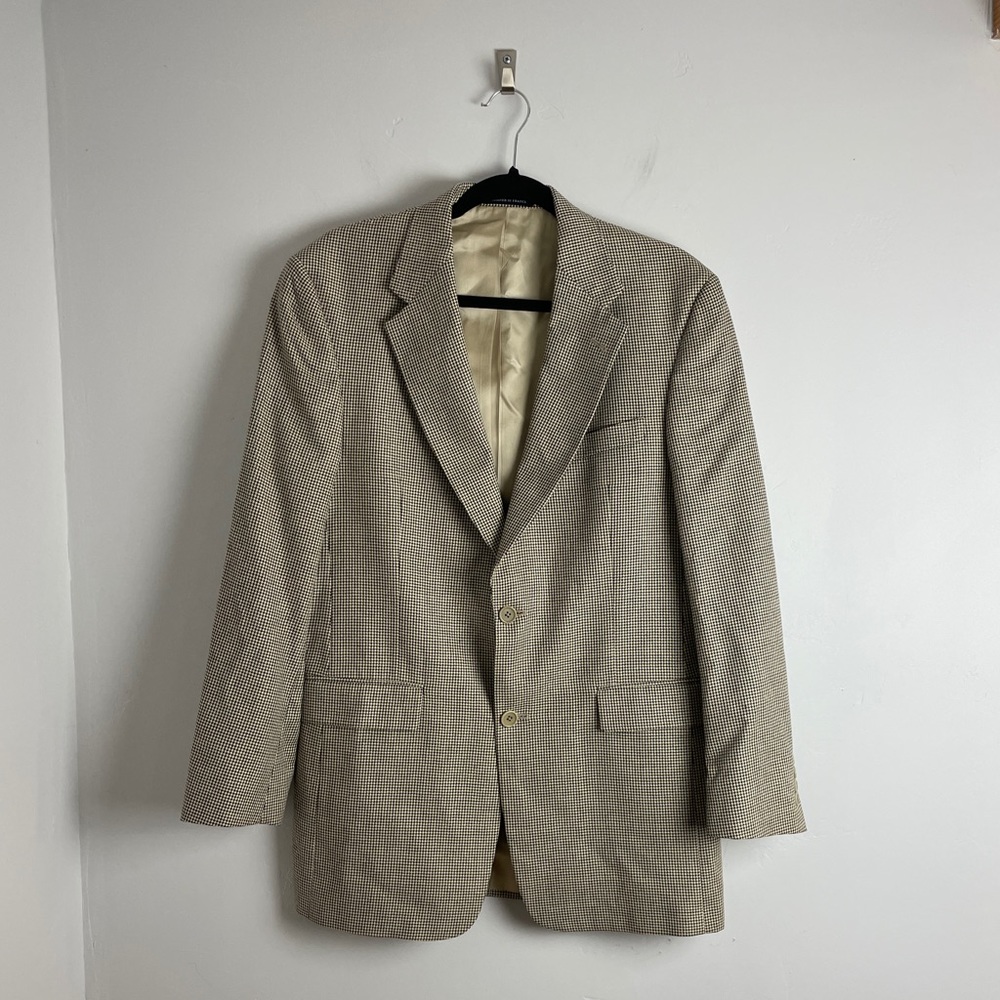 Daniel Cremieux 2 Button Plaid Suit Jacket Blazer Sz 38R